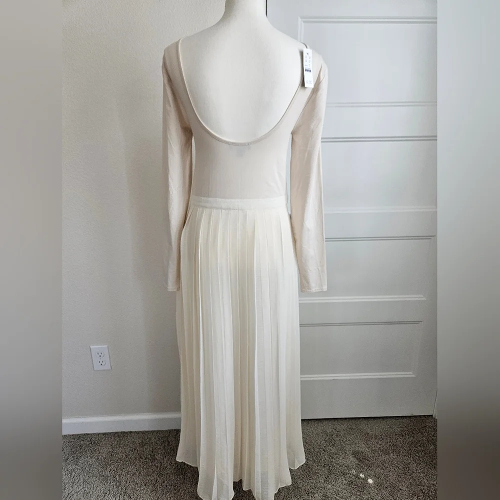 J. Crew Long Sleeve Cream Maxi Dress - Picture 4 of 7